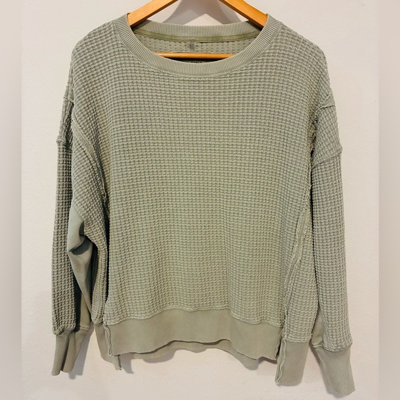 American Eagle Outfitters Sweaters - American Eagle Outfitters Light Green Waffle Knit Sweater
